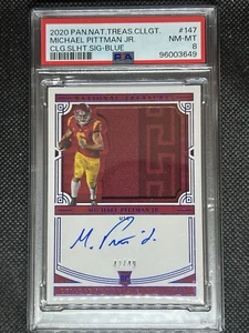 Panini National Treasures 2020 Michael Pittman Jr RC 42/49 azul RPA PSA 8 casi nuevo-como nuevo - Imagen 1 de 2