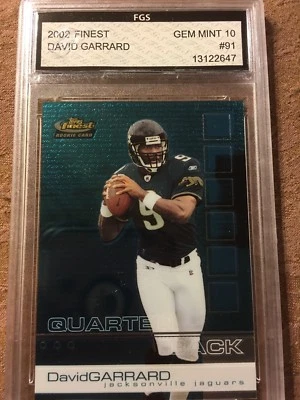 2002 Finest #91 Jacksonville Jaguars David Garrard FGS GEM MINT 10 - Image 1 of 2