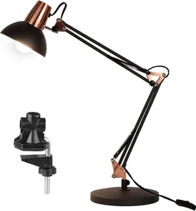 Lampada Da Scrivania Con Braccio Oscillante in Metallo, Lampada Da Tavolo Archit - Foto 1 di 12