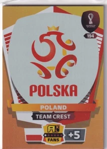 Panini Qatar Coppa Del Mondo Carta 2022 Eroe Nr. 194 Crest Del Team (Polonia) - Foto 1 di 1