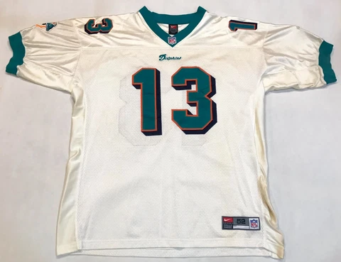 Nike Authentic NFL Miami Dolphins MARINO #13 Football Jersey Sz 52/XXL Stitched Cover