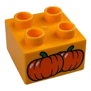 Lego Duplo Ladrillo Calabaza 2x2 Naranja Amarillo Spiderman Repuesto 6124635 - Imagen 1 de 1