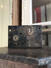 Antique Victorian Metal Rim Lock Door Furniture