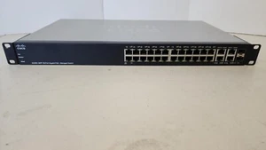 Cisco SG300-28PP 24-Port Layer 3 Managed Switch PoE Rackmount w/ Adapter - Photo 1/3