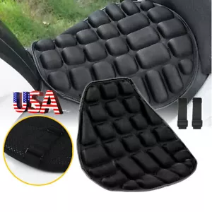 Motorcycle Gel Seat Cushion Comfort Pillow Pad Cover Breathable Pressure Relief - Picture 1 of 12