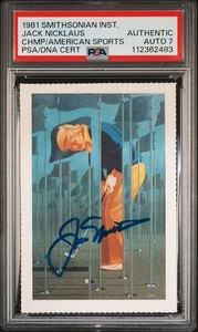 1981 Smithsonian Institute Jack Nicklaus Champions Of American Sports PSA 7 AUTO - Picture 1 of 2