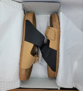 Birkenstock Arizona Split Birko-Flor Nubuck Cork Brown Color Regular Wide - Picture 1 of 13