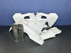 2019-2022 Husqvarna Acerbis Plastic Kit TC FC White Plastics Shrouds Fork Guards - Picture 1 of 5