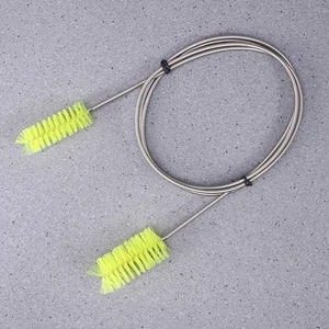 Tubo de ensayo de vidrio con cepillo de resorte de 2 piezas para limpieza - entrada y salida en forma - Imagen 1 de 11