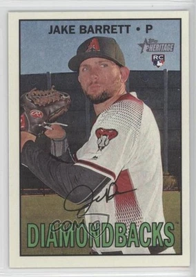 2016 Topps Heritage High Number Flip Stock Glossy Back Jake Barrett Rookie RC - Image 1 of 2