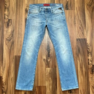 Pantalones de mezclilla Replay Waitom calce recto para hombre W31 L31 azul medio - Imagen 1 de 13
