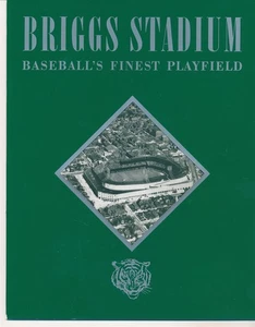 1948 BRIGGS STADIUM BASEBALL'S FINEST PLAYFIELD YEARBOOK 8" x 10" DETROIT TIGERS - Picture 1 of 6