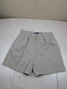 Polo Ralph Lauren Tyler Herrenshorts Gr. 38 Chino plissiert 9" khaki dunkelbraun sehr guter Zustand - Bild 1 von 8