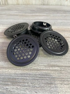 5 x schwarze runde Vivarium-Öffnungen 35 mm Stahl - Bild 1 von 5
