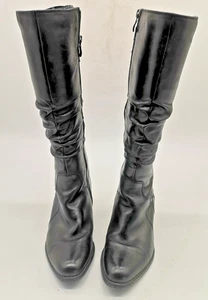 Tamaris schwarze Leder Kniestiefel, Größe UK 5 EUR 38 (mit Stiefelbäumen) - Bild 1 von 6