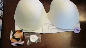 MAIDENFORM 3002 White STRAPLESS DREAMWIRE LIFT BRA w/ Straps~ Women's 36D ~NWT - Picture 1 of 4