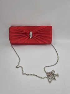 Kleine Handtasche rot und silber - Bild 1 von 2