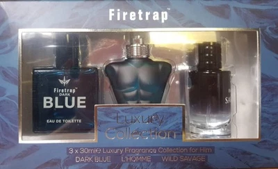 Firetrap Luxury Fragrance Eau de Toilette, 3x30ml Wild Savage Christmas FOR HIM
