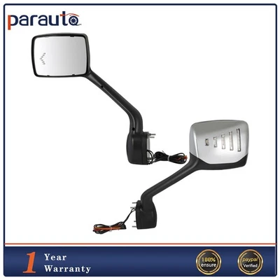 Par de espejos retrovisores LED para capó luz de señal de giro para Kenworth T680 Peterbilt 587 579 Foto 1 de 4