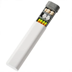 Pillendose 7 Tage Metall Klein Tragbar Tablettenbox Vitaminbox Medikamentenbox - Bild 1 von 7