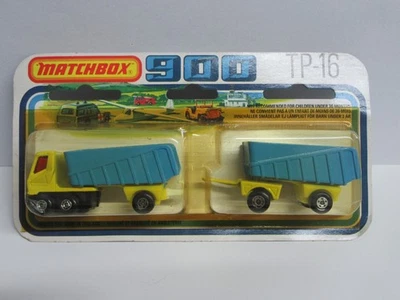 Volquete articulado y remolque Matchbox 900 TP-16 - azul/amarillo - como nuevo/en caja Foto 1 de 2