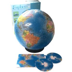 Rose Art Esphera 360 3-D Plastic Spherical Puzzle 540 Pieces 12" Globe World Map - Picture 1 of 9