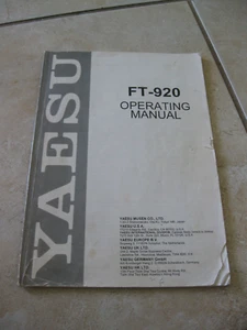 Yaesu Original FT-920 Bedienungsanleitung mit Schaltplan in ordentlichem Zustand komplett - Bild 1 von 3