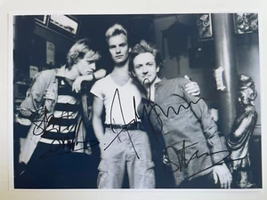 Sting, Stewart Copeland Andy Summers autógrafo firmado a mano - foto de 8 x 12 con certificado de autenticidad - Imagen 1 de 6
