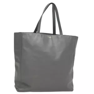 Auténtico bolso de mano reversible de cuero gris Saint Laurent - Imagen 1 de 23