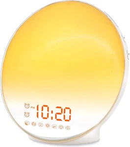 Despertador con luz de despertador amanecer para niños, durmientes pesados, dormitorio, con amanecer - Imagen 1 de 12