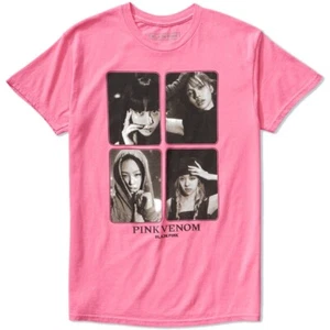 BLACKPINK Unisex Official Merchandise Pink Venom Portrait Tee T-Shirt - Picture 1 of 3