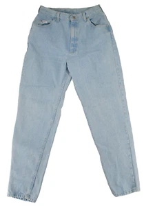 Vintage 80s 90s LEE Light Wash High Waist Tapered Leg Mom Jeans Size 14 28x31 - Picture 1 of 9