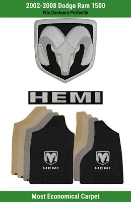 Tapetes frontais Lloyd Velourtex para '02-08 Ram 1500 com prata em Black Ram & Hemi - Imagem 1 de 4