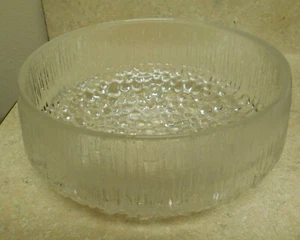 Iittala Finland Designer Tapio Wirkkala Ultima Thule 3 Toed Glass Bowl 7 1/2" - Picture 1 of 3