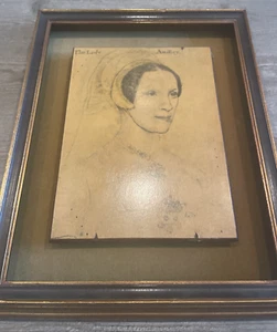Vintage Original Portrait Art by artist Helbein “The Lady Audley” 16" x 14" - Picture 1 of 8