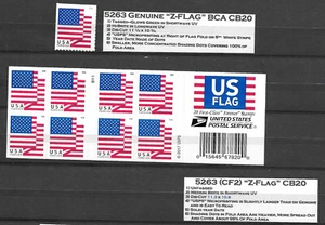 2017 FLAG #5263a(CF2) Convertible Booklet of 20 + Single from "Normal" Booklet - Picture 1 of 1