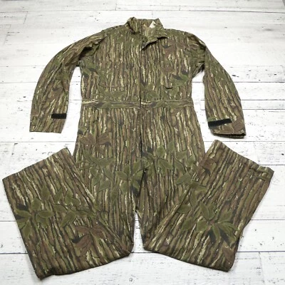 Vintage Walls Coveralls Size L RealTree Original Cotton Canvas Hunting USA Made - Image 1 of 4