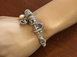 Judith Ripka Sterling Silver 925 Charm Bracelet - Picture 1 of 6