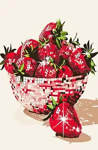 ✅✅Preppy Pink Poster Trendy Disco Ball Strawberry 26x12 Dimensions Unframed ✅✅ - Picture 1 of 2