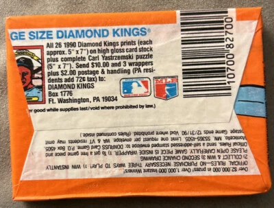 Восковая упаковка бейсбольных карточек 1990 Donruss с изображением Рики Хендерсона на спине - Изображение 1 из 2