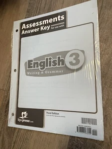BJU Press - English 3 Tests Answer Key Third Edition - Imagen 1 de 2