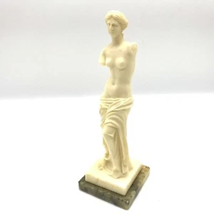 Vtg Venus De Milo Statue Greek Goddess Aphrodite Resin Sculpture Marble Base - Picture 1 of 9