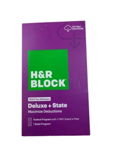 H&R Block Tax Software Deluxe + State 2022 - Picture 1 of 2