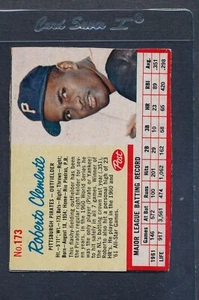 1962 Post Müsli #173 Roberto Clemente Piraten sehr guter/sehr guter Erhaltungszustand *1415 - Bild 1 von 1