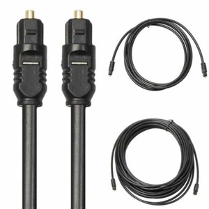 Digital Optical Audio Cable Toslink Gold Plated 1/2m/3m/5m/8m SPDIF MD DVD Cable - Foto 1 di 17