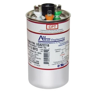 Amrad Replacement for Totaline P291-6074R Dual Capacitor 440 Volt 60 + 7.5 MFD - Picture 1 of 5