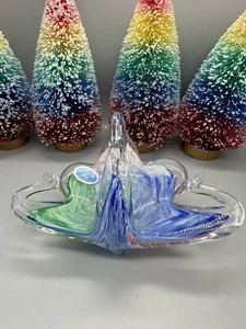 Vintage Murano Italian HandBlown Art Glass Swan Candy Trinket Dish - Picture 1 of 4