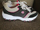 Womens Champion Running Shoes Black Pink Gray Size 8W Nice!