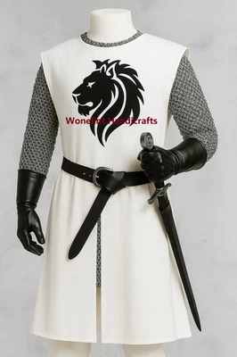 Abrigo túnica medieval caballero león cresta - sin mangas cruzado LARP costo de disfraces Foto 1 de 4