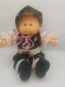 Vintage 1978-1982 Kohl Patch Frühchen Puppe mit braunen Augen Büschel blonde Haare HM1 - Bild 1 von 5